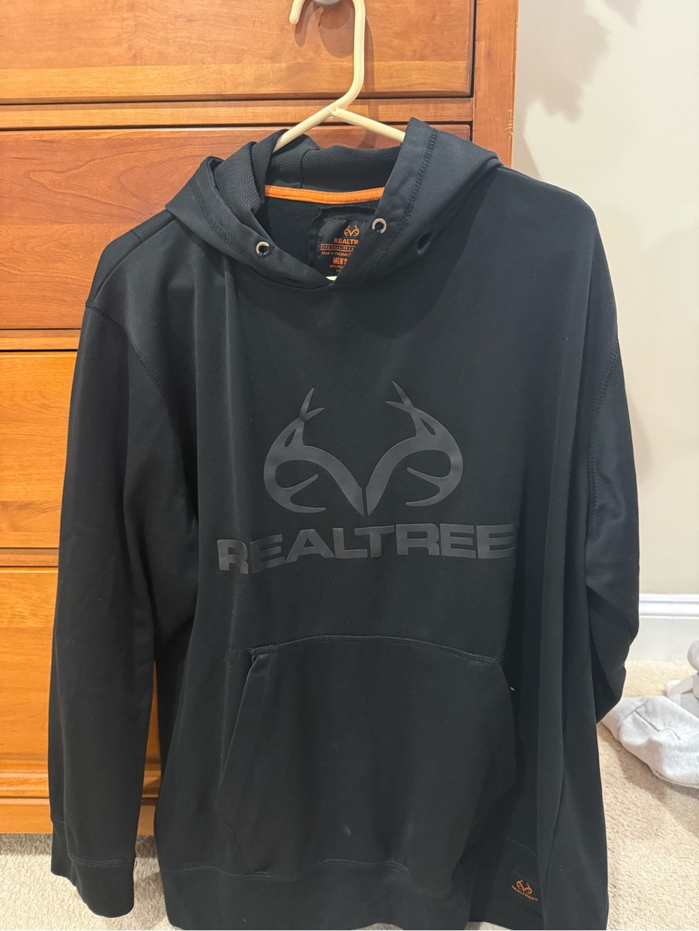 Realtree Black Pullover Hoodie with Tonal Logo